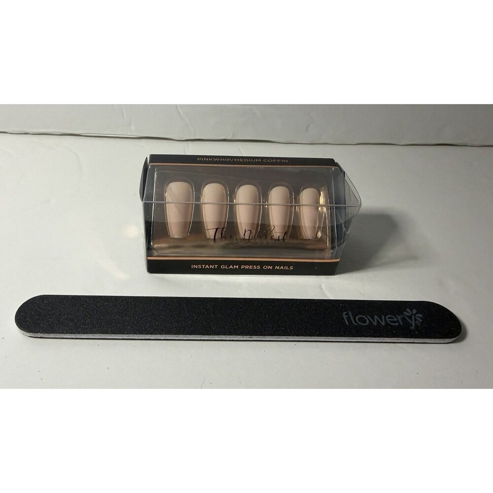 The Nailest Pink Whip Press On Nails – Medium Coffin  Instant Glam + Emory Board